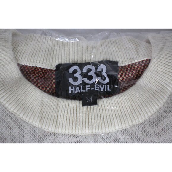 Half Evil 333 Mens Medium Mortal Enemy Knit Sweater NEW RARE R1477 - Picture 3 of 4
